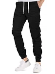 AitosuLa Herren Jogginghose Slim Fit Trainingshose Sweatpants Jogger Pant Schwarz