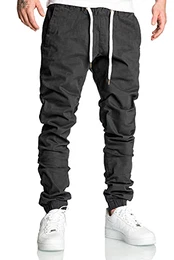Lässige Herren Cargo Jogger Chino Hose Pants Mit Stretch R0702 Anthrazit W32
