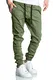 REPUBLIX Lässige Herren Cargo Jogger Chino Hose Pants Mit Stretch R0702 Olive W32