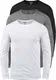 !Solid Basal Herren Longsleeve Langarm Shirt Mit Rundhalsausschnitt Aus 100% Baumwolle 3er Pack, Größe:M, Farbe:3er-Box-3