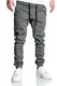 REPUBLIX Lässige Herren Cargo Jogger Chino Hose Pants Mit Stretch R0702 Dunkelgrau W29