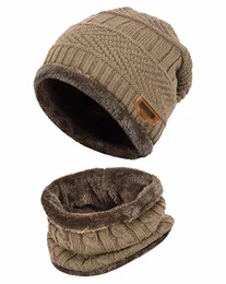 K.tchard Kinder Wintermütze Beanie Hut mit Schal Set Slouchy Strickmütze Warme Knit Skull Cap Fleecefutter Hat 2-8 Jahre