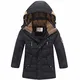 CARETOO Jungen Daunenjacke Verdicken KäLteschutz Lange Jacke Winterjacke Jungen MäDchen Daunenjacke Mit Abnehmbar Kapuze