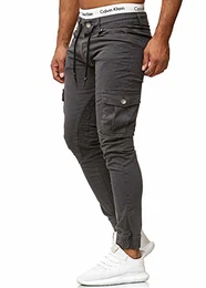 Herren Chino Pants Jeans Skinny Fit Modell 3207 Antrazit 32/32