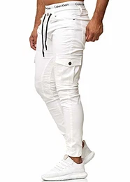 Herren Chino Pants Jeans Skinny Fit Modell 3207 Weiß 30/32