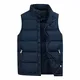 BeIM Herren Steppweste Weste Daunenweste Outdoor Weste Winterweste mit Stehkragen, Marineblau, M