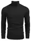 COOFANDY Herren Rollragen Pullover Langarmshirt Feinstrick Sweater Freizeit Slim fit Basic Männer Pullover