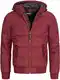 Indicode Herren Adrian ZA Steppjacke in Daunenjacken-Optik mit Kapuze   leichte Winterjacke gefütterte Übergangsjacke (Polyester Wattierung) Regenjacke Jacke für Männer Bordeaux M