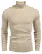COOFANDY Herren Rollragen Pullover Langarmshirt Feinstrick Sweater Freizeit Slim fit Basic Männer Pullover