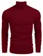 COOFANDY Herren Rollragen Pullover Langarmshirt Feinstrick Sweater Freizeit Slim fit Basic Männer Pullover