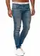 OneRedox Designer Herren Jeans Hose Slim Fit Jeanshose Basic Stretch 613 Dirty Blue Used 32/32