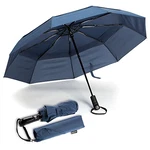 Ergonauts Regenschirm sturmfest mit Doppel Baldachin und ergonomischem Griff Marineblau