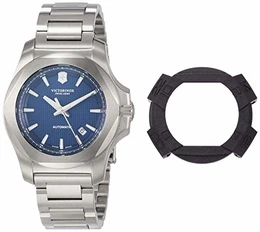 Herren Armbanduhr I.N.O.X. Mechanical Ø 43 mm, Mechanisch, Wasserdicht bis 200 m, Edelstahl-Armband, Blau/Silber