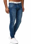 OneRedox Designer Herren Jeans Hose Basic Stretch 607 601 604 605 606 609 603 608 600JS Light Blue