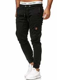 Herren Chino Pants Jeans Skinny Fit Modell 3301 Schwarz 33