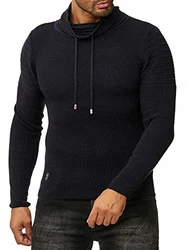 Red Bridge Herren Strickpullover Rollkragen Pullover Shoulder Lines Navy