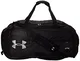 Under Armour Undeniable 4.0 Duffle SM, kompakte Sporttasche, wasserabweisende Umhängetasche Unisex, Black / Black / Silver , Einheitsgröße
