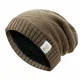 JARSEEN Slouch Beanie Winter Mützen In Grobstrick Warme Weichem Teddyfleece Innenfutter Damen Herren Unisex (Unisex, B/Khaki)