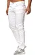 Tazzio Jeans Herren Slim Fit Stretch Jeanshose Hose Denim 16533 (32/32, Weiß)