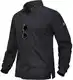 TACVASEN Herren Schnell Trocknend Poloshirts Basic T-Shirts Freizeithemd Sport Golf Shirts Langarm Sommer, Schwarz, M