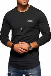 Herren Langarmshirt Oversize Longshirt O-Neck (Medium, Tap Shoe)