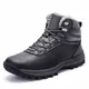 JIANYE Herren Winterschuhe Gefüttert Wasserdicht Winter Wanderschuhe Damen Warm Trekking Schneestiefel Schwarz 43
