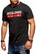 JACK & JONES Herren T-Shirt Kurzarmshirt Top Print Shirt Casual Basic O-Neck (Medium, Tap Shoe)