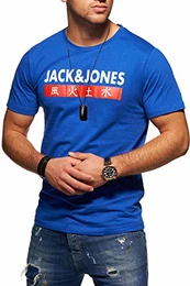 Herren T-Shirt Kurzarmshirt Top Print Shirt Casual Basic O-Neck (Medium, Surf The Web)