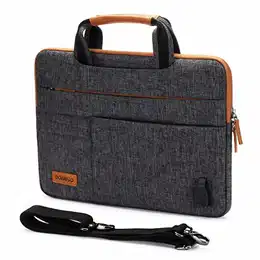 15-15,6 Zoll Wasserdicht Laptop Tasche Tragetasche Schultertasche mit USB Ladeanschluss für 15.6 Lenovo IdeaPad ThinkPad/HP Pavilion 15 Envy 15 / Dell XPS 15 / Apple/Asus, Dunkelgrau