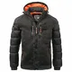 Geographical Norway Herren Winterjacke Beachwood Black - L - mit UD Beanie