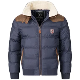 Herren Steppjacke Abraham Navy - M - mit UD Beanie