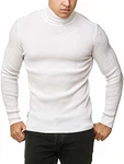 Red Bridge Herren Rollkragen Pullover Sweatshirt Strickpullover Weiß