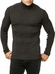 Red Bridge Herren Rollkragen Pullover Sweatshirt Strickpullover Anthrazit