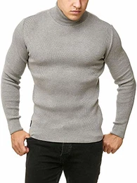 Red Bridge Herren Rollkragen Pullover Sweatshirt Strickpullover Grau M