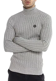 Red Bridge Herren Rollkragen Pullover Sweatshirt Strickpullover Grau M