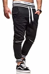 Ombre-Eight Herren Jogginghose Trainingshose Sporthose T-411 Schwarz (T-411)