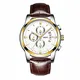 Herren Uhren Quartz Lederband für Uhren, Lässige Uhren, Business & Sport Uhren für Jungen mit 30 Meter Wasserdichtes Design und mit Leuchtende Zeiger, Kalender, Stoppuhr gebaut