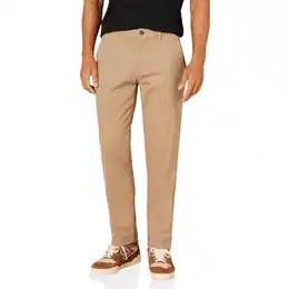 Herren Legere Stretch-Chinohose in sportlicher Passform (in Übergröße erhältlich), Pilzbraun, 32W / 32L