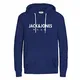 JACK & JONES Herren Hoodie Kapuzenpullover Sweatshirt Pullover Print Streetwear (Medium, Surf The Web)