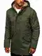 BOLF Herren Winterjacke Parka Gefüttert Kapuze Casual Style Extreme EX838 Khaki L [4D4]