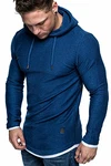 Amaci&Sons 2in1 Oversize Kapuzenpullover Hoodie Sweater Sweatjacke Pullover Sweatshirt (4014) Blau