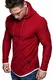 Amaci&Sons Herren 2in1 Oversize Kapuzenpullover Hoodie Sweater Sweatjacke Pullover Sweatshirt 4014 Rot M