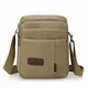 ZAICCI Kleine Herrentasche Canvas Schultertasche Casual Messenger Vintage Style mit versteckten Reißverschlusstaschen
