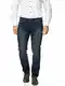 BARBONS Herren Jeans - Bügelleicht - Regular-Fit Stretch - Business Freizeit - Hochwertige Jeans-Hose 01-Navy 32W / 32L