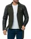 Reichstadt Herren Jeansjacke KhakiGruen - RS005 - Gunmetal Zipper M