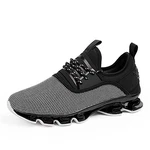 WateLves Herren Laufschuhe Fitness Straßenlaufschuhe Sneaker Sportschuhe Mode Freizeitschuhe Grau