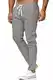 Red Bridge Herren Hose Scacchi Jogg Pants Freizeithose Kariert mit Gummibund Grau M