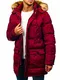 BOLF Herren Winterjacke Parka Casual Style John Ricci R110 Weinrot M [4D4]
