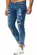 Red Bridge Herren Jeans Hose Regular-Fit Ripped Frayed Destroyed Blau W32 L32