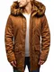 BOLF Herren Winterjacke Parka Casual Style John Ricci R109 Camel M [4D4]